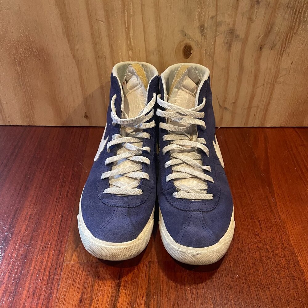 Vintage nike blue suede high tops sneakers